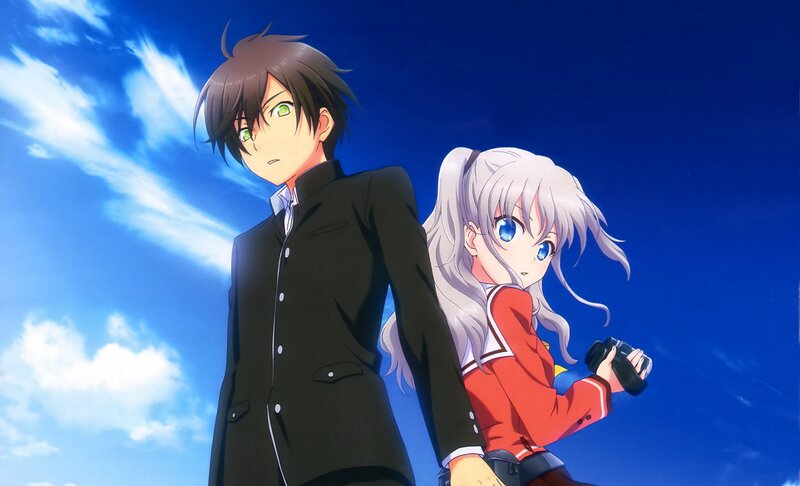 Anime Boy and Girl — Blue, Dramatic, Afternoon
