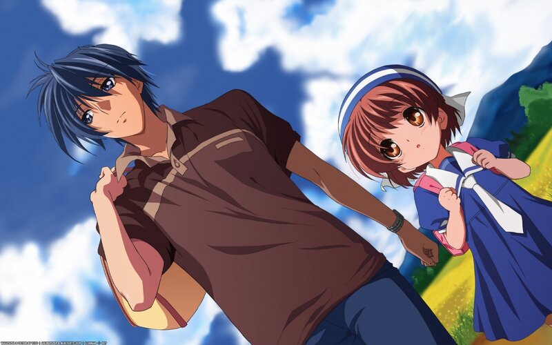Anime Boy and Girl — Blue, Dramatic
