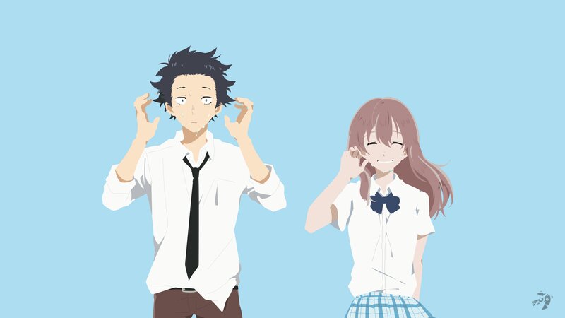 Anime Boy and Girl — Light Blue