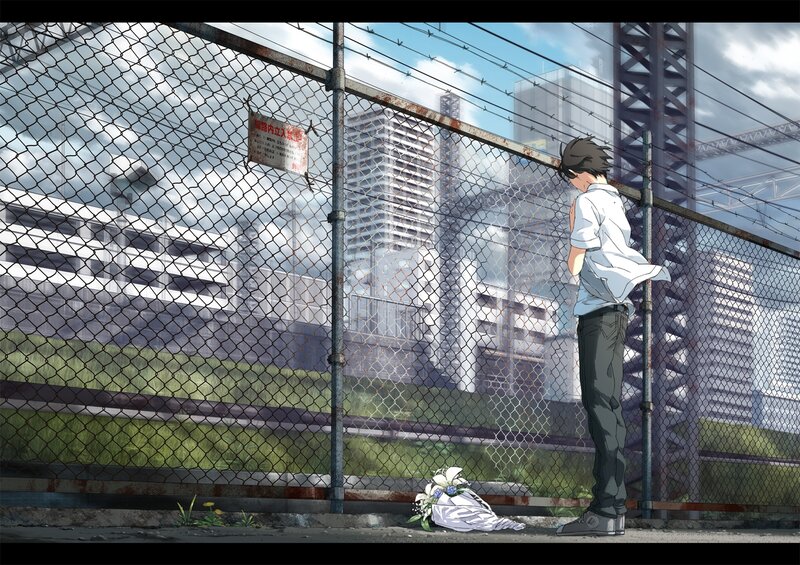 Anime Boy at Fence