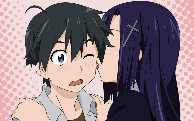 Anime Boy Being Kissed