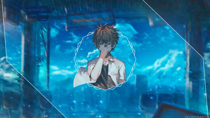 Anime Boy Covering Face