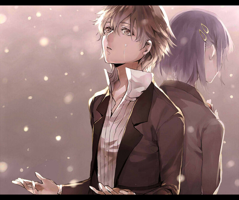 Anime Boy Crying — Brown