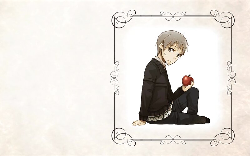 Anime Boy Holding Apple
