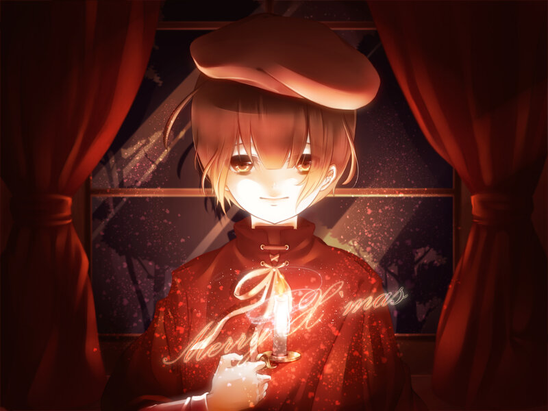 Anime Boy Holding Candle