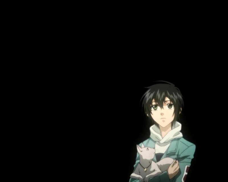 Anime Boy Holding Cat