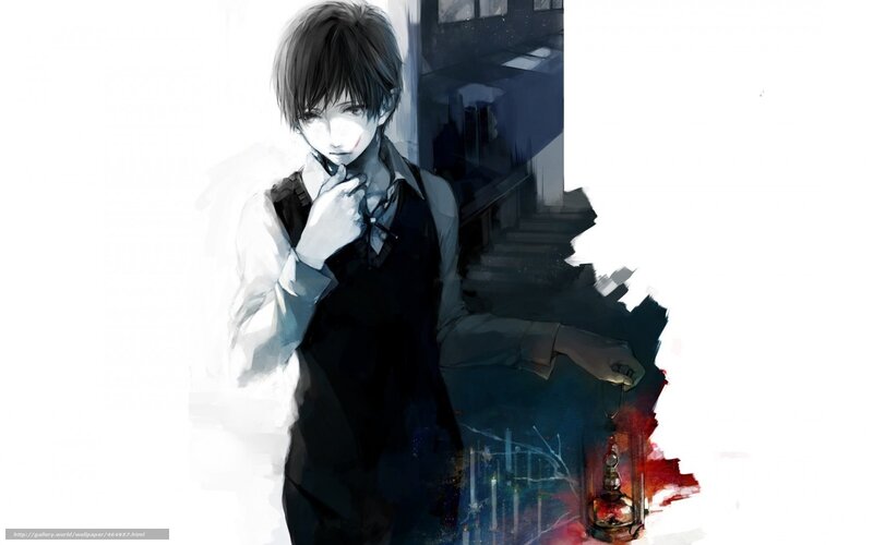 Anime Boy Holding Lantern