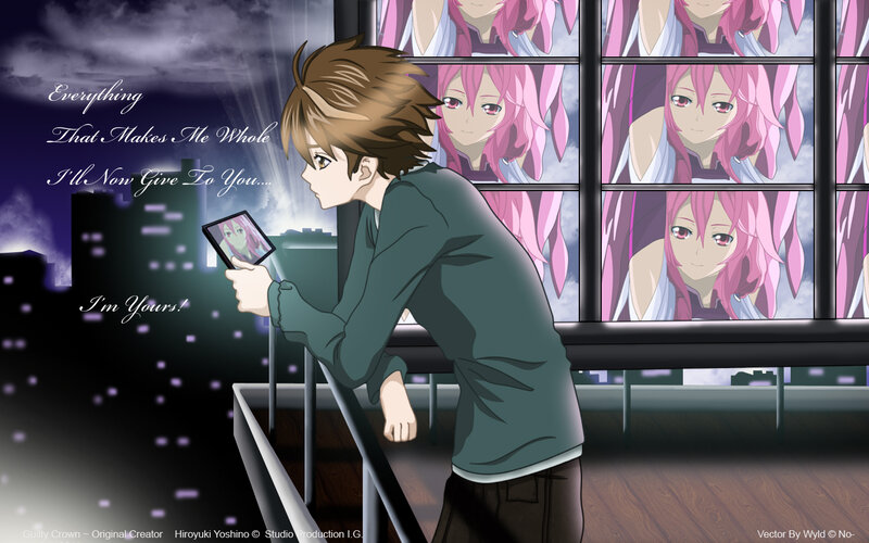 Anime Boy Holding Phone