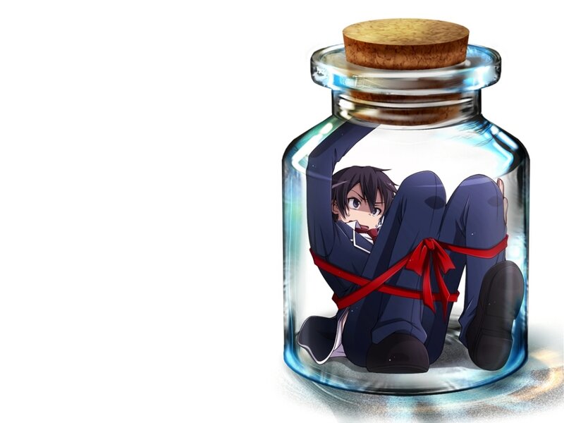 Anime Boy in a Bottle