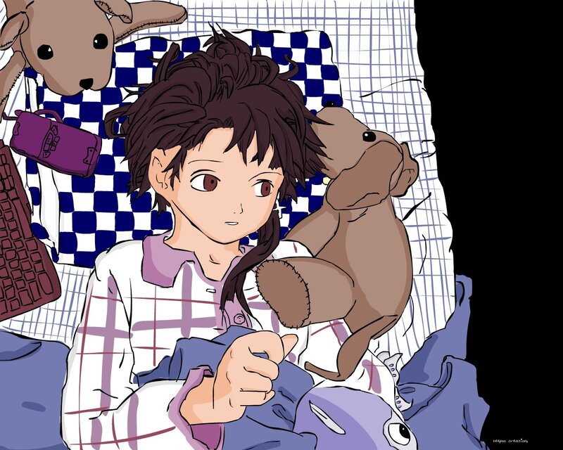 Anime Boy in Bed