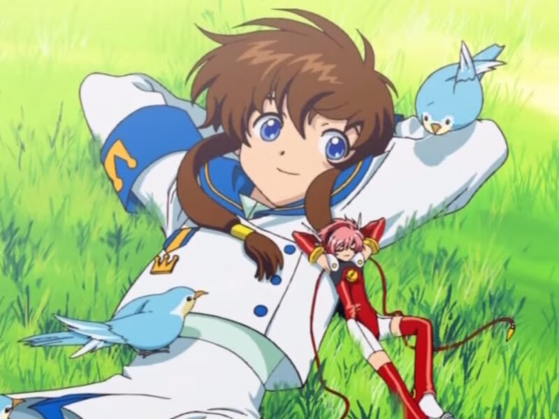 Anime Boy in Grass