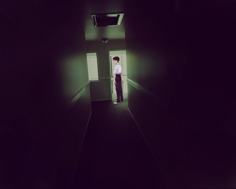 Anime Boy in Hallway