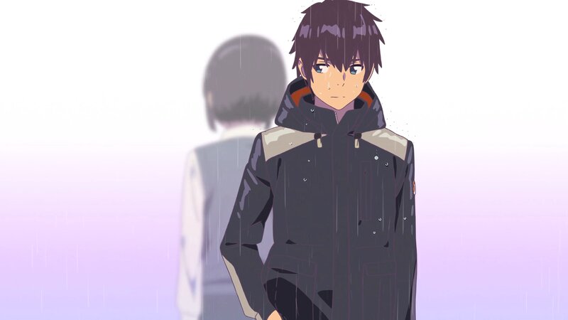 Anime Boy in Rain — Purple