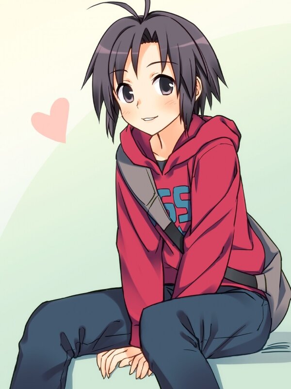 anime boy in red hoodie