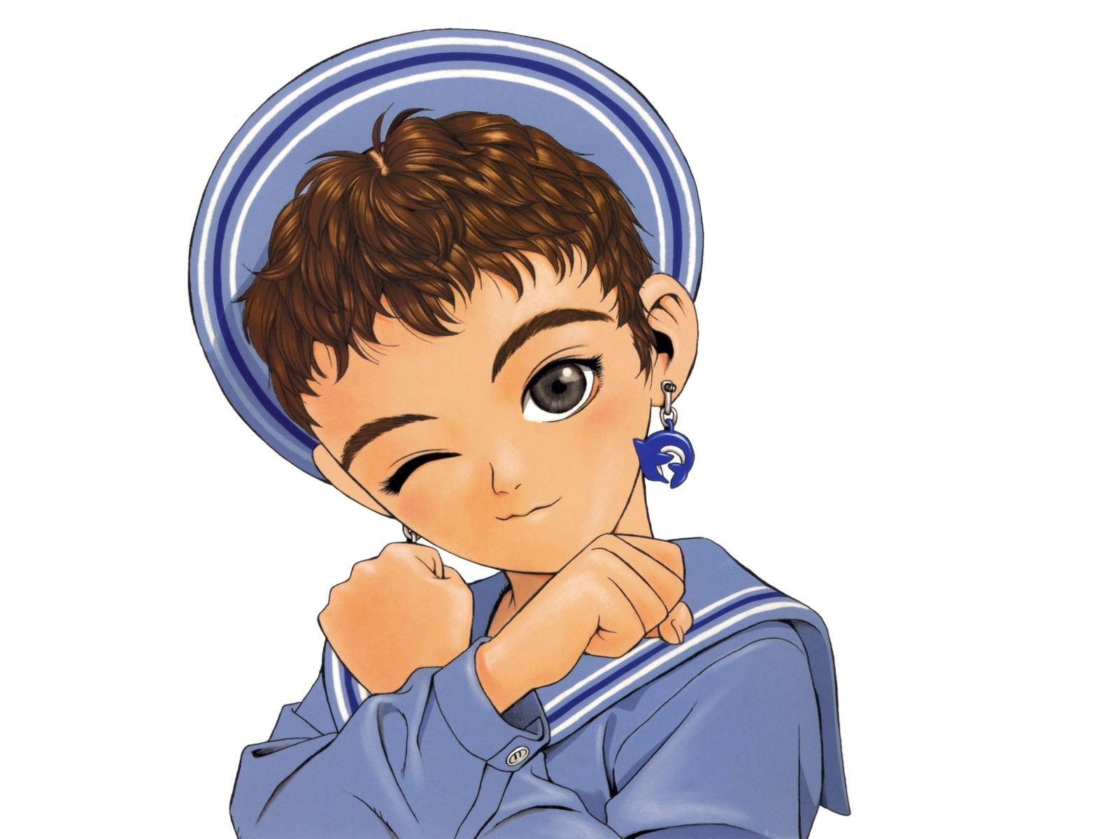 anime boy in sailor uniform