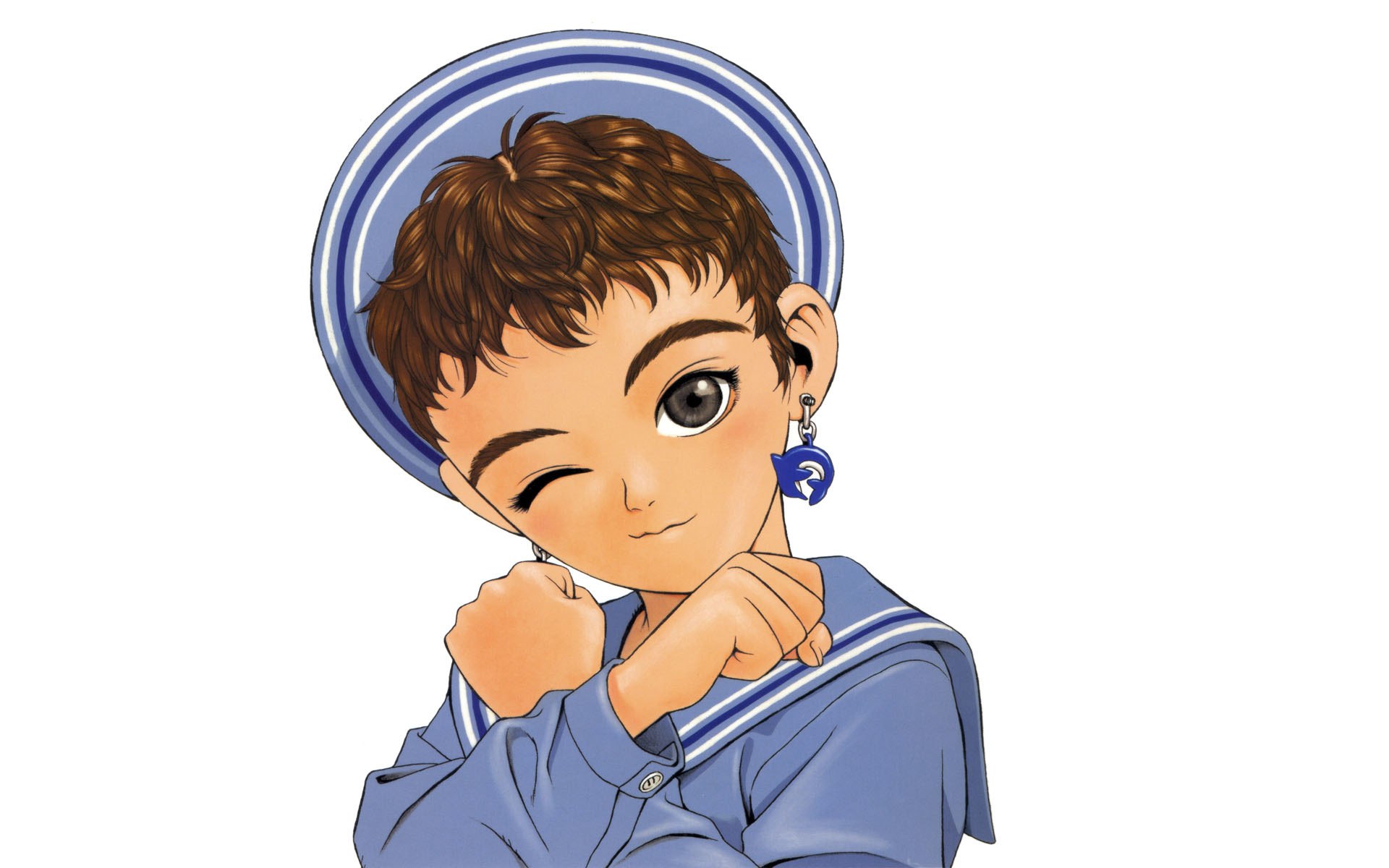 anime boy in sailor uniform