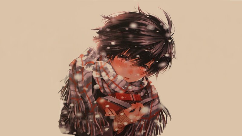 Anime Boy in Scarf