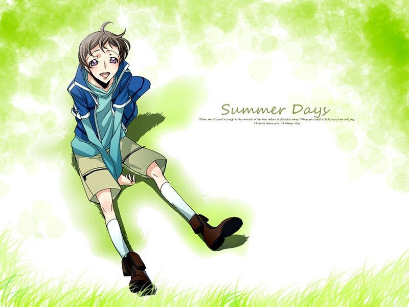 Anime boy in summer