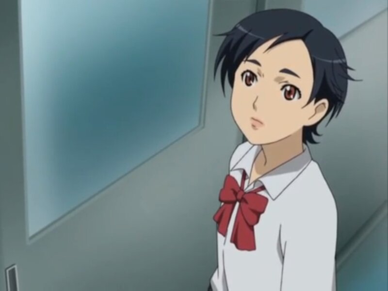 Anime Boy in Uniform — White