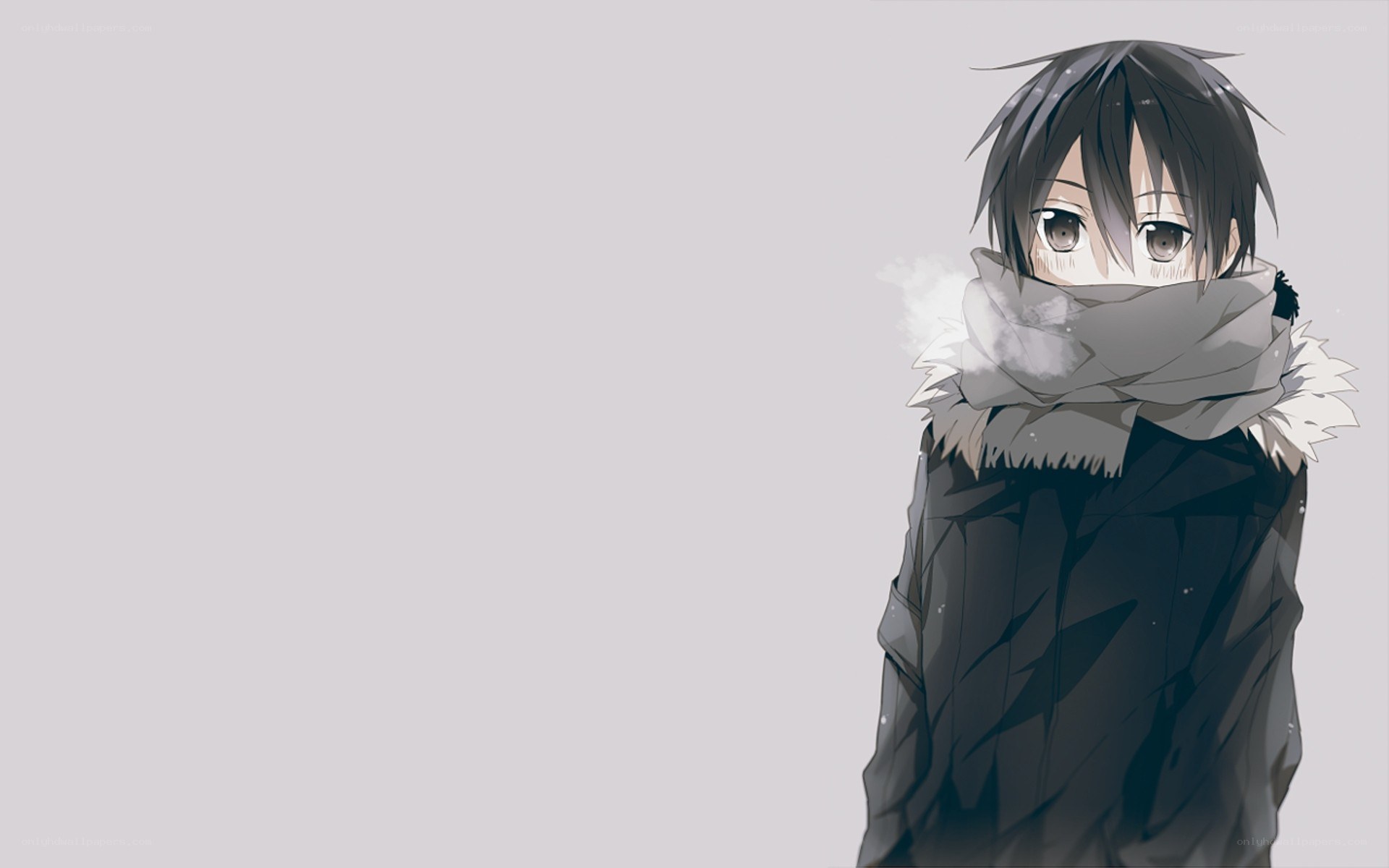 anime boy in winter coat