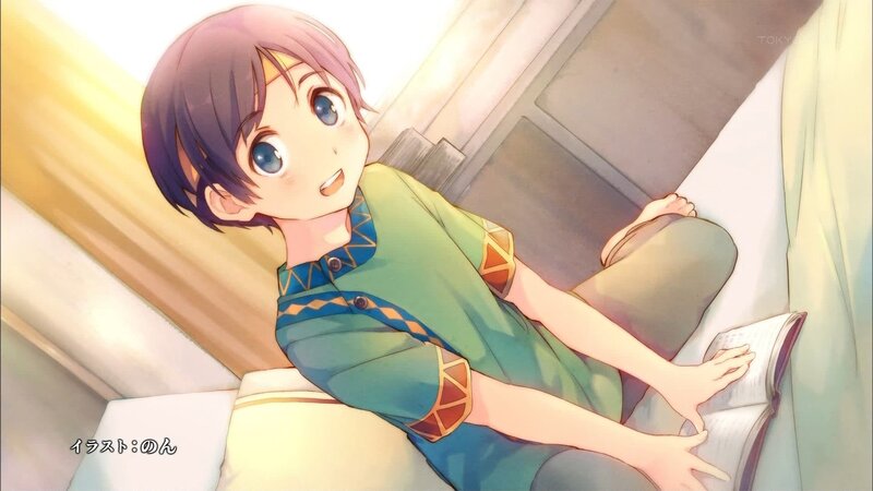 Anime Boy Reading Book — Green, Calm