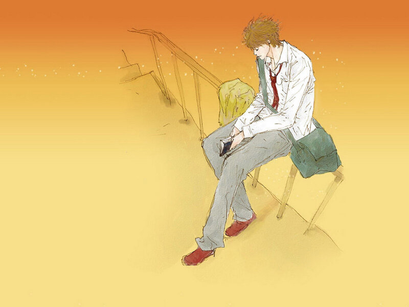 Anime Boy Sitting on Chair