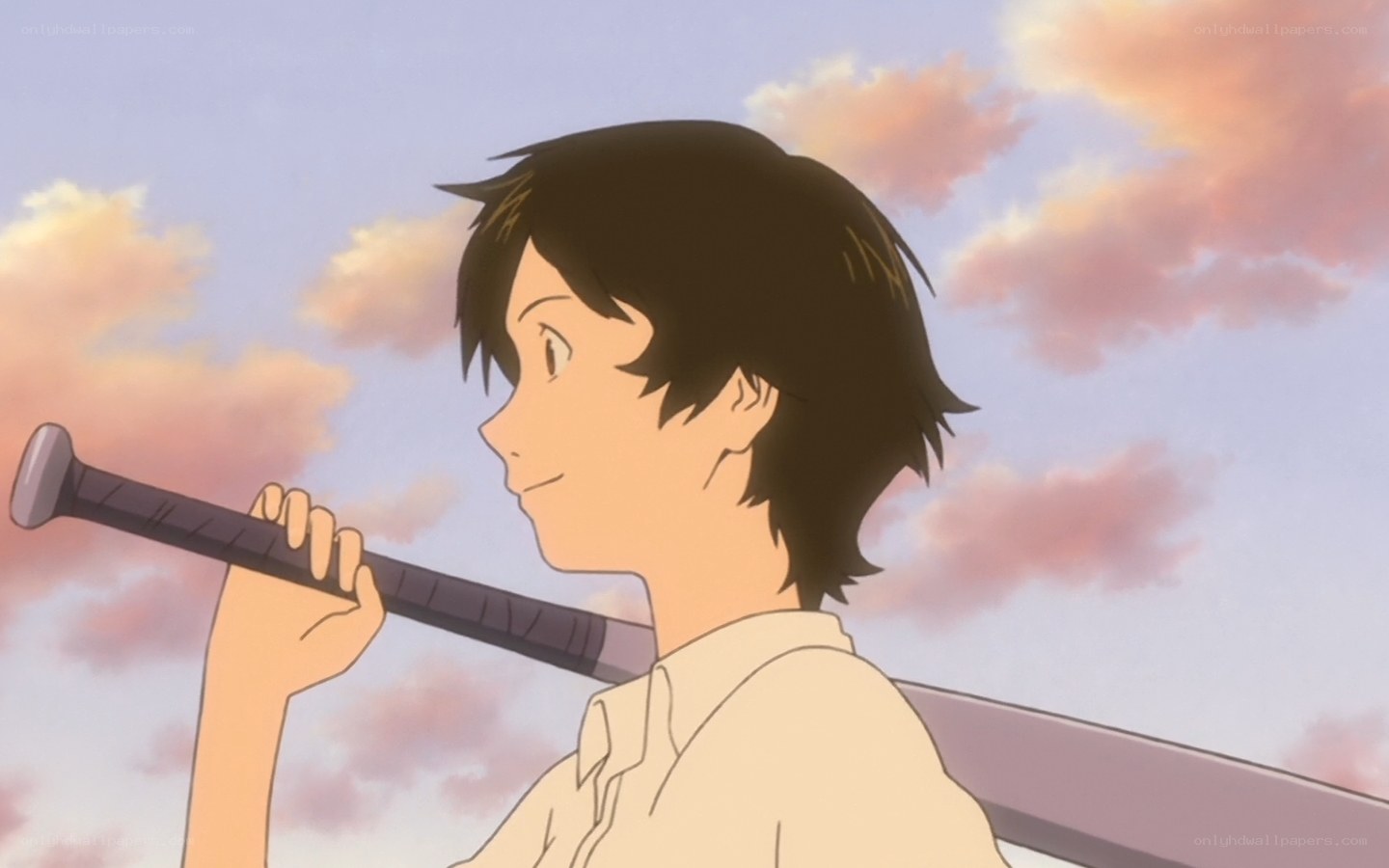 anime boy with baseball bat