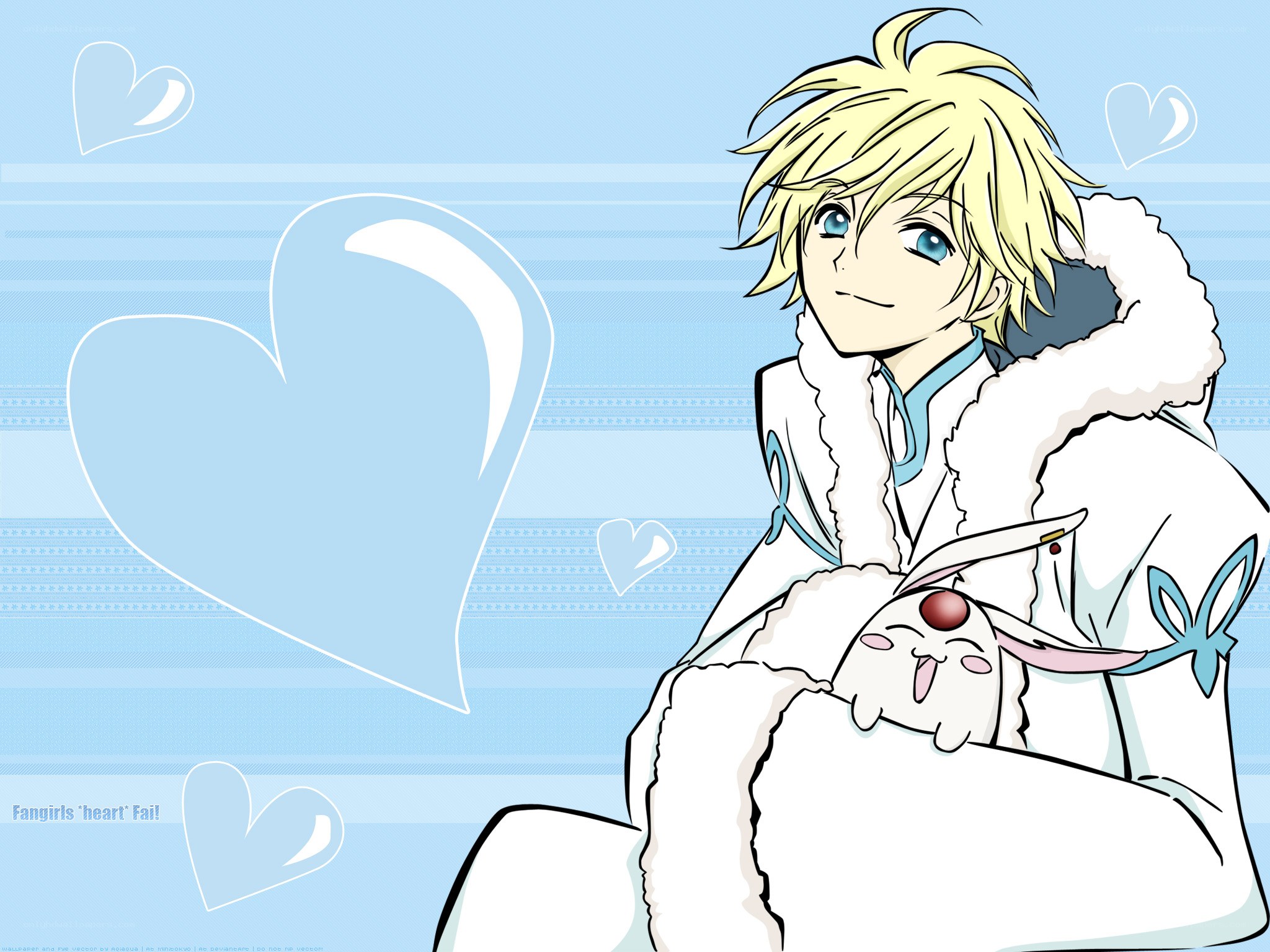 Anime boy with bunny