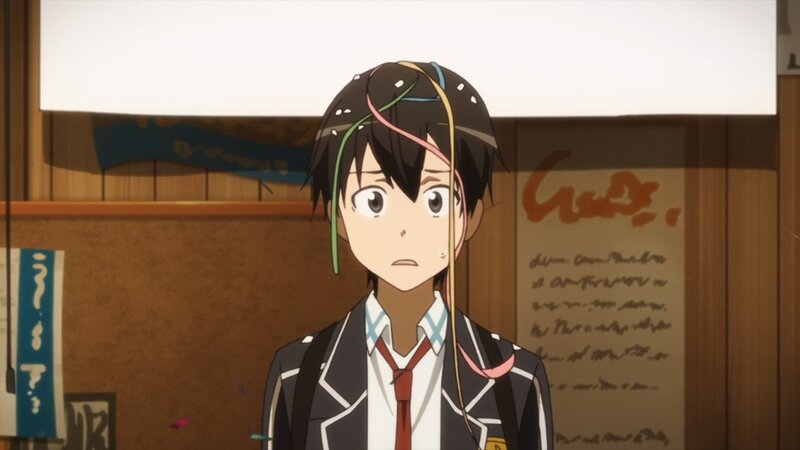 Anime Boy with Colorful Hair