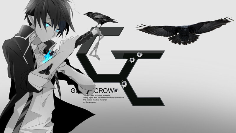 Anime Boy with Crows