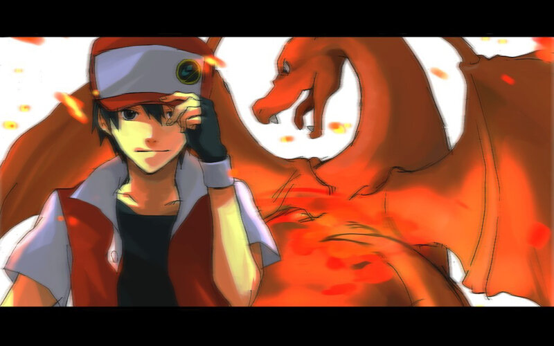Anime Boy with Dragon — Orange
