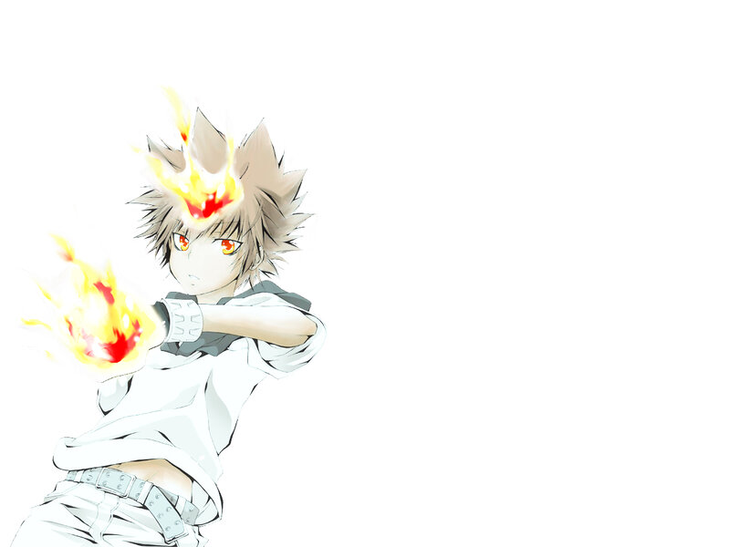 Anime Boy with Fire