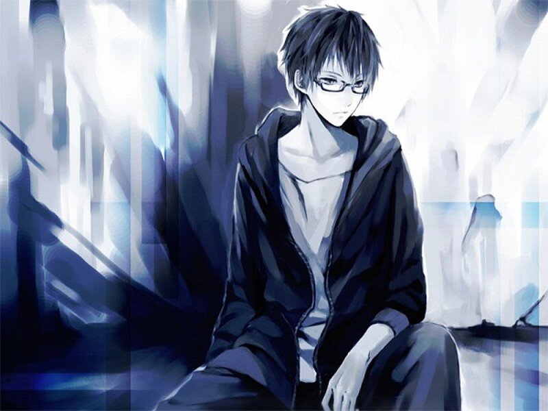 Anime Boy with Glasses