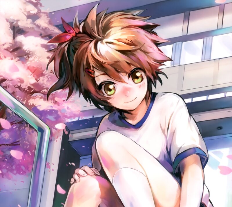 Anime Boy with Green Eyes — Pink