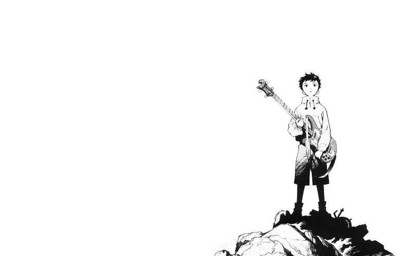 anime boy with guitar