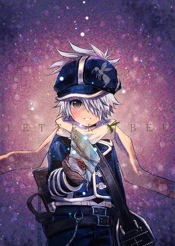 Anime Boy with Hat — Purple