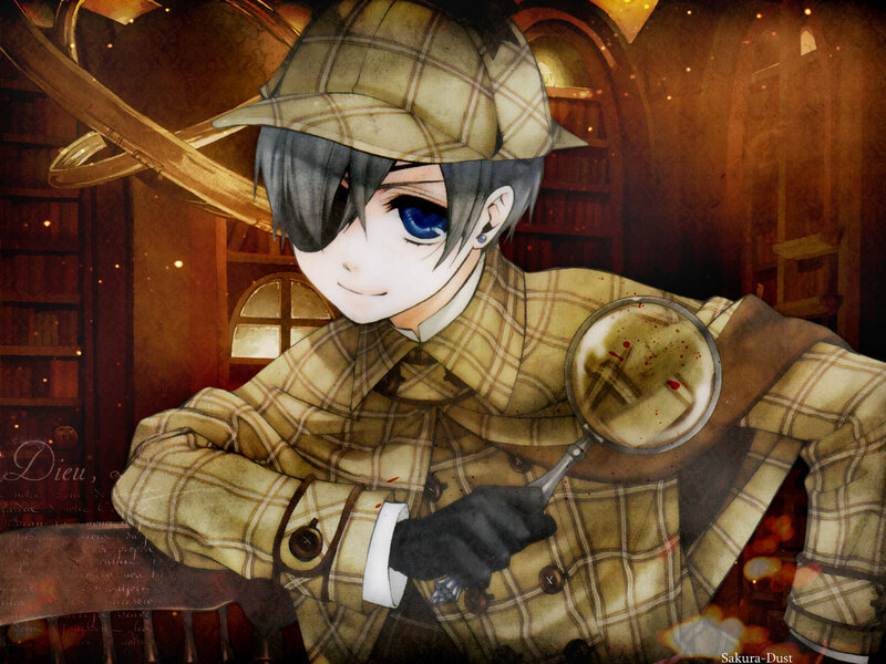 Anime Boy with Magnifying Glass