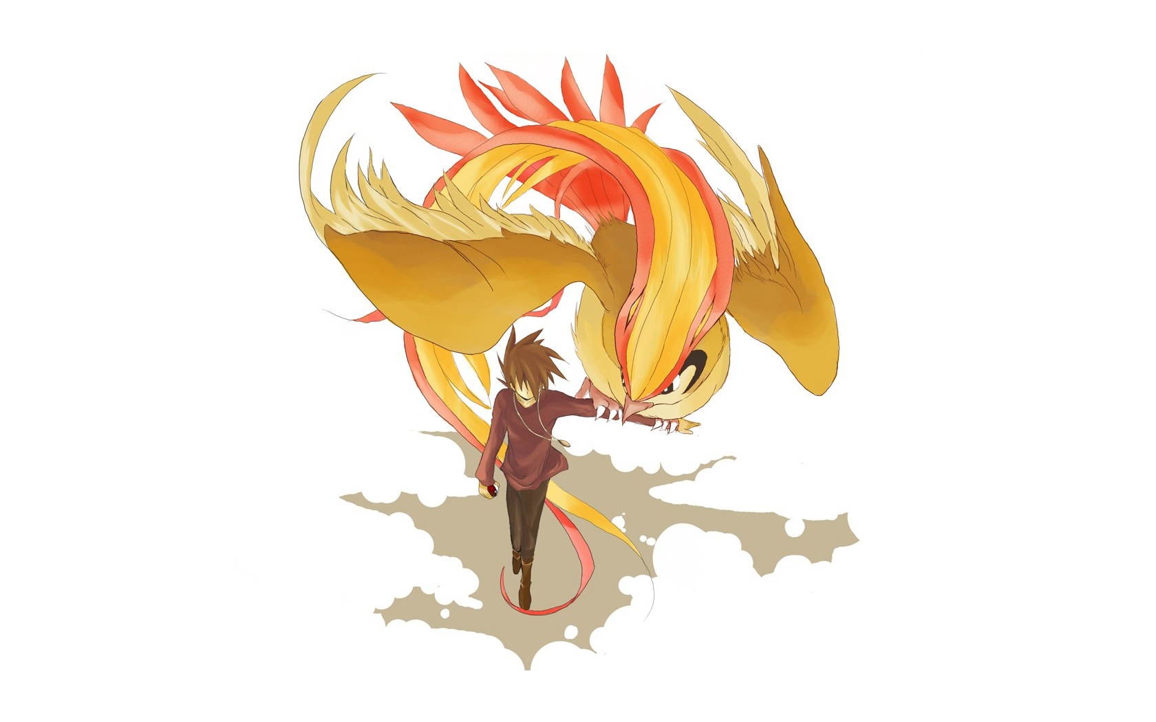 anime boy with phoenix