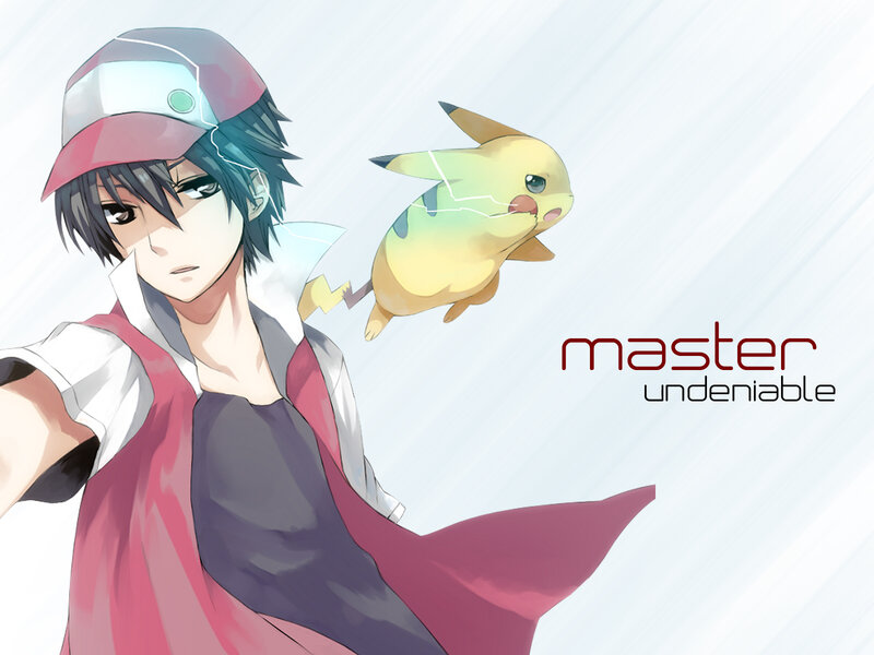 Anime Boy with Pikachu — White