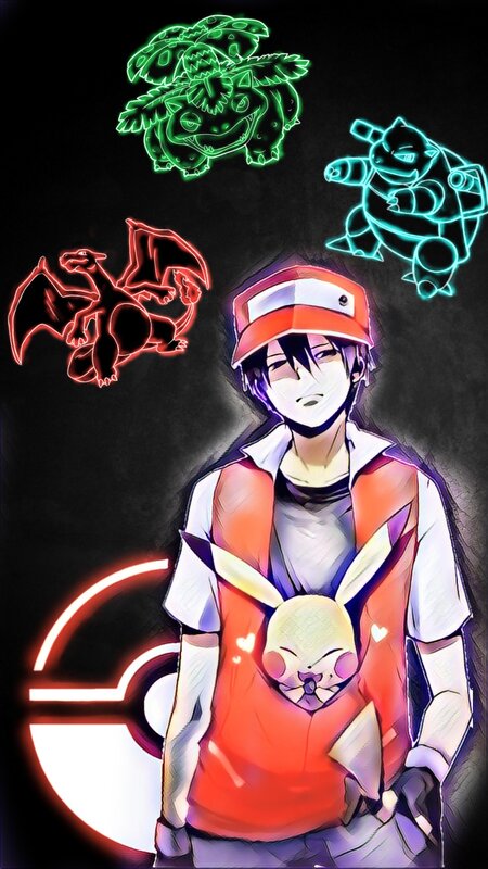 Anime Boy with Pokémon — Black