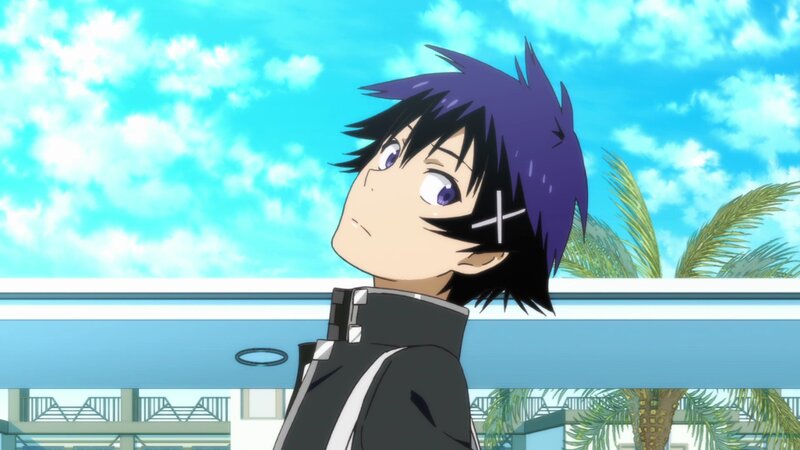 Anime Boy with Purple Hair