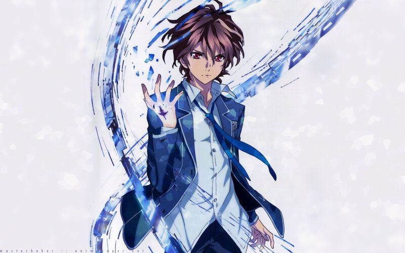 Anime Boy with Red Eyes