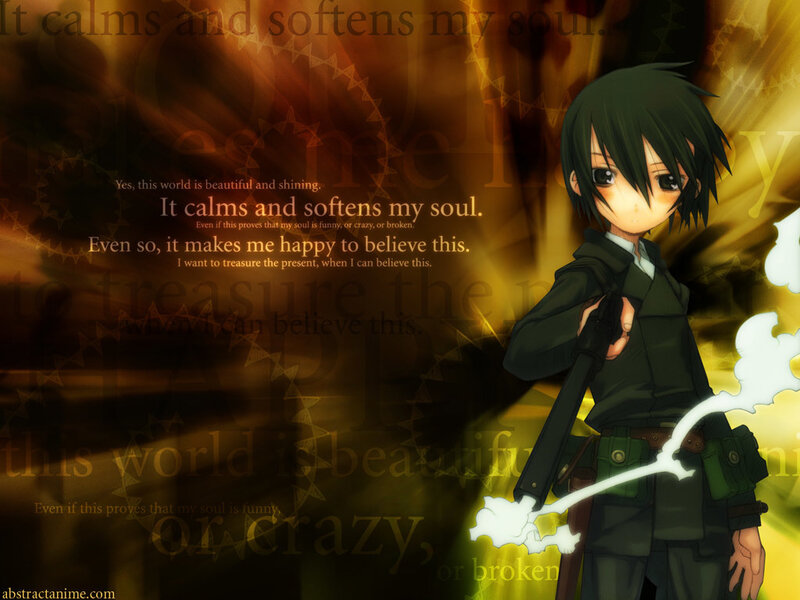 Anime Boy with Rifle — Black