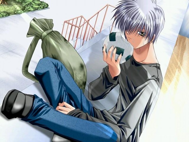 anime boy with soccer ball