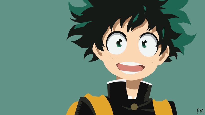 Anime Boy with Spiky Hair — Teal