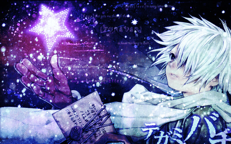 Anime Boy with Star — Purple