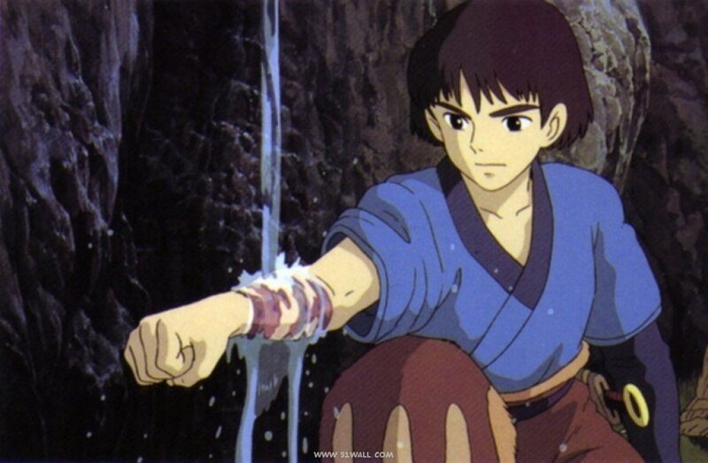 Anime Boy with Sword — Blue