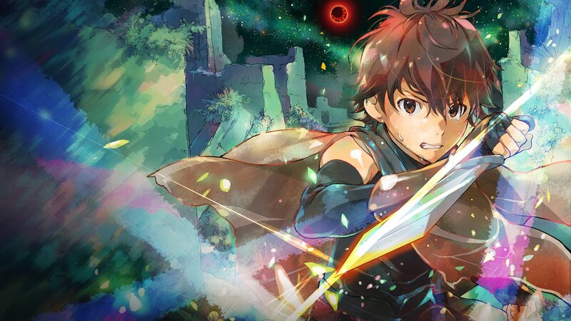 Anime Boy with Sword — Green