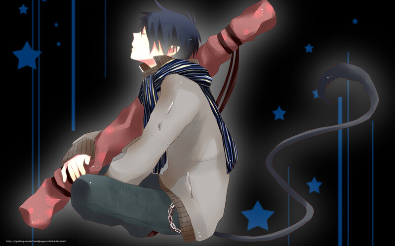 anime boy with tail