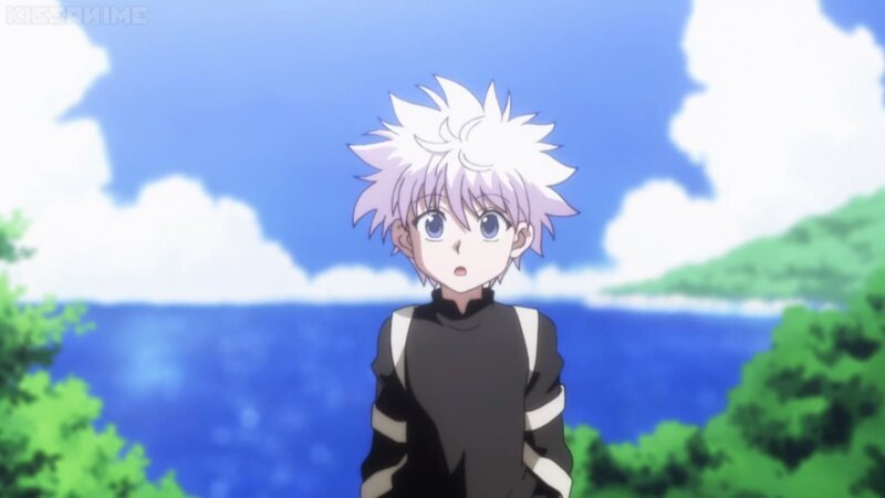 Anime Boy with White Hair — Blue
